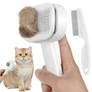 PrimePets Cat Brush with Release Button, Self Cleaning Slicker Brush for Dog & Cat Shedding Grooming