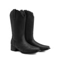 thumbnail image 3 of DREAM PAIRS Women's Mid-Calf Cowboy Boots Classic Embroidered Western Boots with Square Toe Comfortable Chunky Heel Vegan Leather Boots, 3 of 9