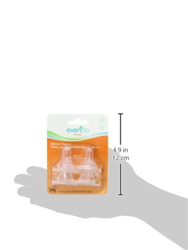 Evenflo 4 Pack Classic Silicone Nipple, Medium Flow (3-6 months) - image 3 of 3