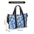 thumbnail image 2 of Travel Duffle Bag Palm Tree Shark Blue Travel Tote Bags Carry on Luggage Waterproof Weekender Bags with Top Handle Adjustable Shoulde Strap for Travel Gym, 2 of 5