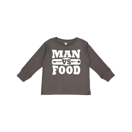 

Inktastic Man Vs Food Gift Toddler Boy or Toddler Girl Long Sleeve T-Shirt