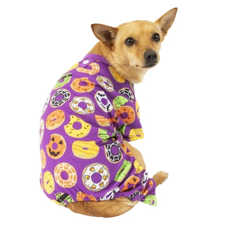 Way To Celebrate Dog Pajama, Purple Donut, (XXS)