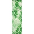 thumbnail image 3 of Safavieh Dip Dye Collection DDY685Q Handmade Moroccan Ogee Geometric Watercolor Green and Ivory Wool Area Rug (3' x 5'), 3 of 10