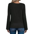 thumbnail image 3 of Fantaslook Textured Tops for Women Crew Neck Long Sleeve Shirts Fall Blouses Casual Basic Tee, 3 of 8