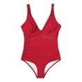 thumbnail image 5 of Aayomet Maillots de Bain pour Femmes Maillot de Bain Contrôle Push Up Taille Haute (Rouge, S), 5 of 5