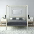 thumbnail image 2 of DHP Modern Metal Canopy Platform Bed Frame, Queen, Off White, 2 of 13