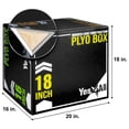 thumbnail image 2 of Yes4All 3-in-1 Soft-Padded Plyo Box With Wooden Core, Non-Slip Multi-Use Cushioned Plyometric Jump Box with Vinyl Cover for Jumping, Conditioning, Strength Training - 20x18x16 Inches, 2 of 7