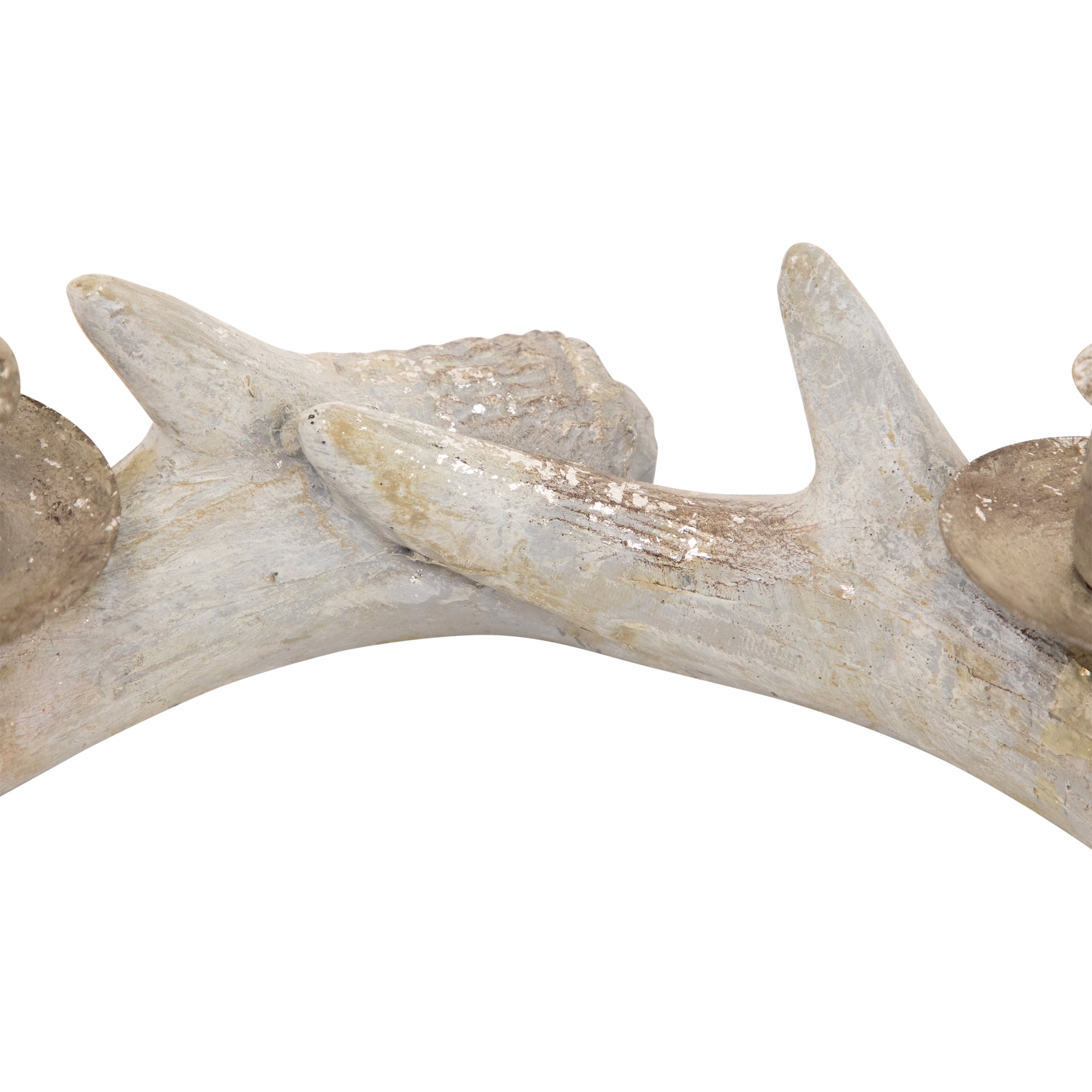 Northlight Antler Wreath Christmas Taper Candle Holder - 10.25"