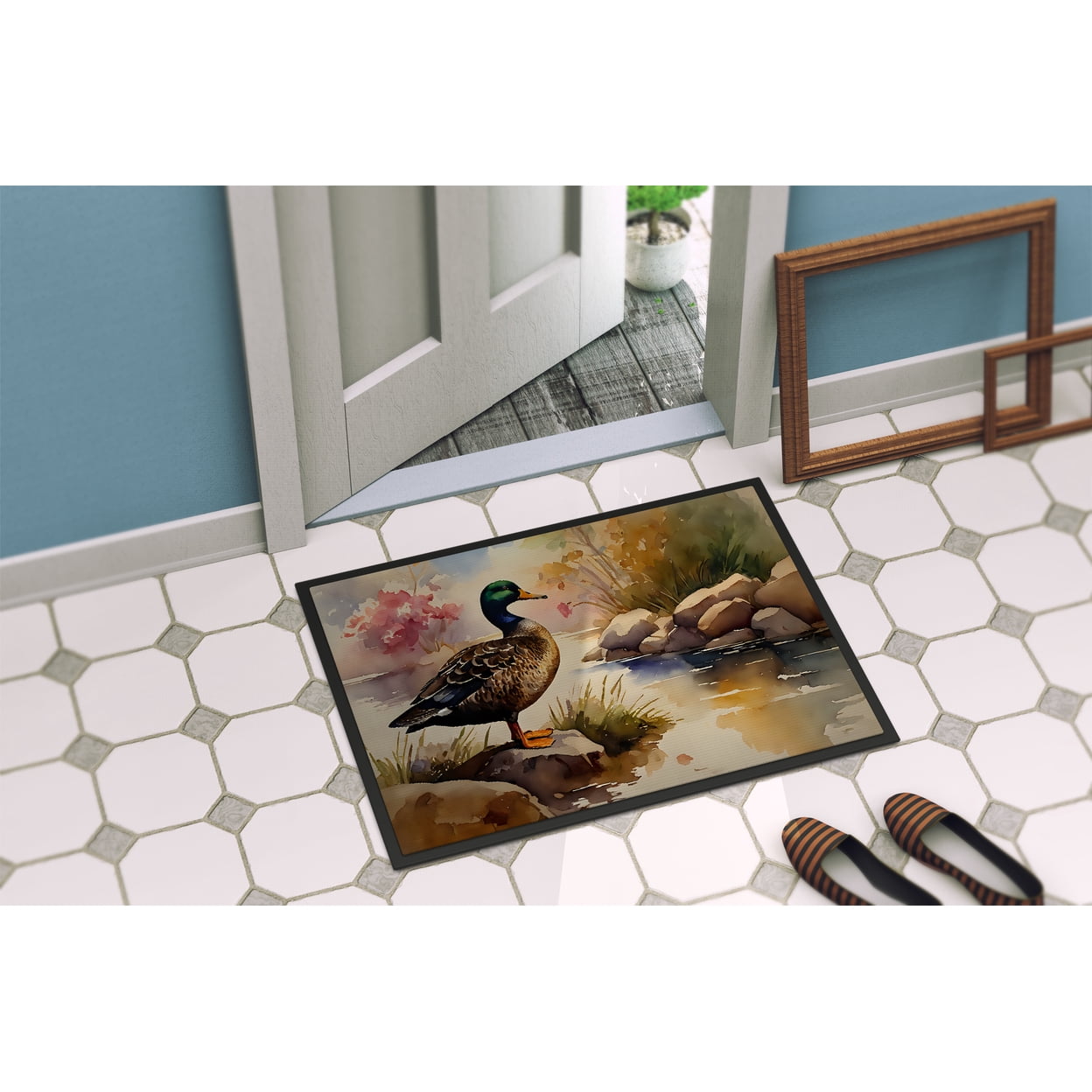 Carolines Treasures DAC3179MAT 18 x 27 in. Unisex American Black Duck Doormat