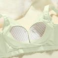 thumbnail image 5 of Lovzfmll Women's Non Steel Ring Style Printed Gathered Middle Button Breathable Underwear Daily Bra, 5 of 6
