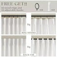thumbnail image 4 of Ivory White Pinch Pleated Extra Wide Linen Curtains 84 Inches Long for Patio Sliding Glass Door 70 Inch Wide Pleated Drapes with Hooks Rings Semi Sheer 70x84 Curtain for Living Room 1 Panel, 4 of 9