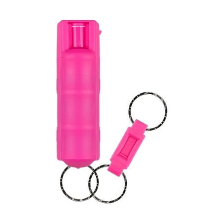 - Sabre Key Case Pepper Spray with Quick Release Key Ring, 25 Bursts 10-Foot (3 Meter) Range (Compact, 0.54 oz)