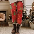 thumbnail image 2 of Dmsael Womens Christmas Joggers Christmas Leggings for Women High Waisted Tummy Control Printed Soft Stretchy Workout Yoga Pants Watermelon Red,S, 2 of 6