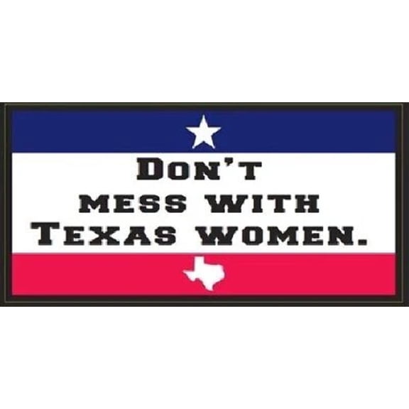 DON'T MESS WITH TEXAS WOMEN RWB Vinyl Decal Bumper Sticker