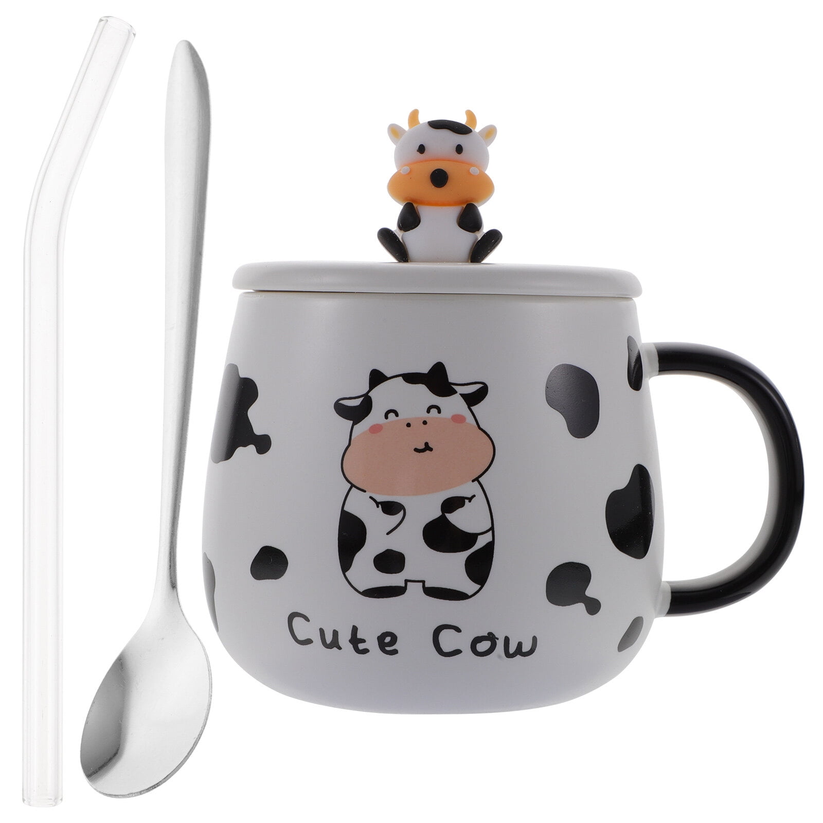 Starbucks Cute Bear Ox Cow Cup Topper Coffee Mug Dustproof Animal Straw  Plug New