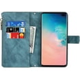 thumbnail image 6 of Samsung Galaxy S10 Plus Wallet Case,[9 Card Slots] Removable Adjustable Crossbody Necklace Lanyard Shoulder Strap Zipper Magnetic Leather Case for Samsung Galaxy S10 Plus,6.4 inch Blue, 6 of 16