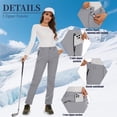 thumbnail image 2 of YUCOLEN Women's Waterproof Fleece Lined Snow Ski Pants Winter Warm Softshell Insulated Outdoor Hiking Pants Light Gray L, 2 of 6