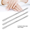 thumbnail image 5 of Suodoka 3Pcs Nail Cuticle Pusher Stainless Steel Cuticle Trimmer Remover Set Manicure Tool Double Ended Nail Dead Skin Fork for Professional and Home Use, Silver (7.1 inches / 18 cm), 5 of 9