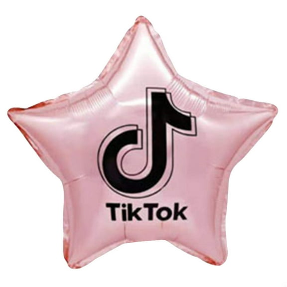 18 inch Tiktok Star - Rose Gold Foil Mylar Balloon - Party Supplies Decorations