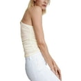 thumbnail image 3 of Liacowi Women One Shoulder Tank Crop Top 3D Flower Sleeveless Ruched T-shirt Slim Fitted Summer Tops, 3 of 7