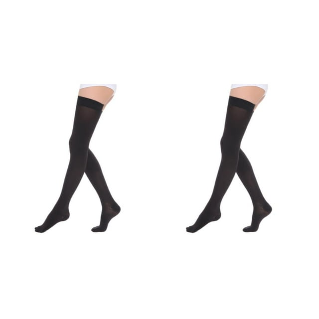 Wweixi Comfortable And Soft Compression Stockings Stay Active Stay Comfortable Toe wrapping - black L 2Set