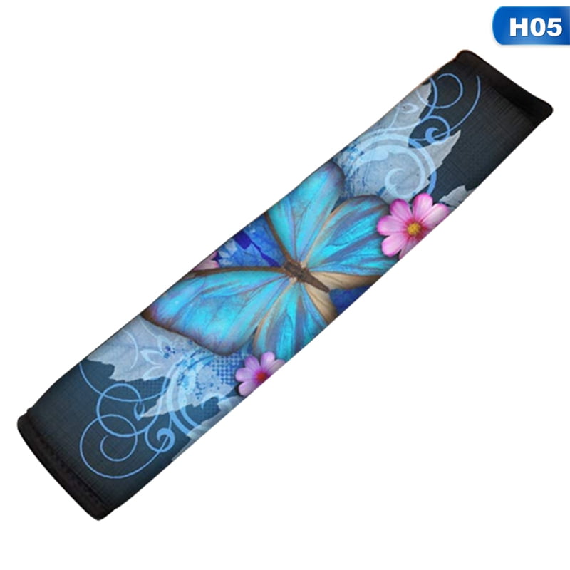 tsondianz Universal Car Seatbelt Pads Cover, Blue Butterfly Car Seat