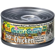 (24 Pack) Gentle Giants 90% Chicken Wet Cat Food, 3 oz. Cans