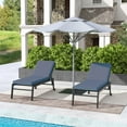 thumbnail image 3 of XgoodX Outdoor Chaise Lounge Cushions Set of 2, 72 x 21 x 3 in Patio Recliner Chair Pads, Fade-Resistant Sun Lounger Cushions with Removable Covers for Poolside, Deck, Lawn, or Beach Chairs，Sky Blue, 3 of 9