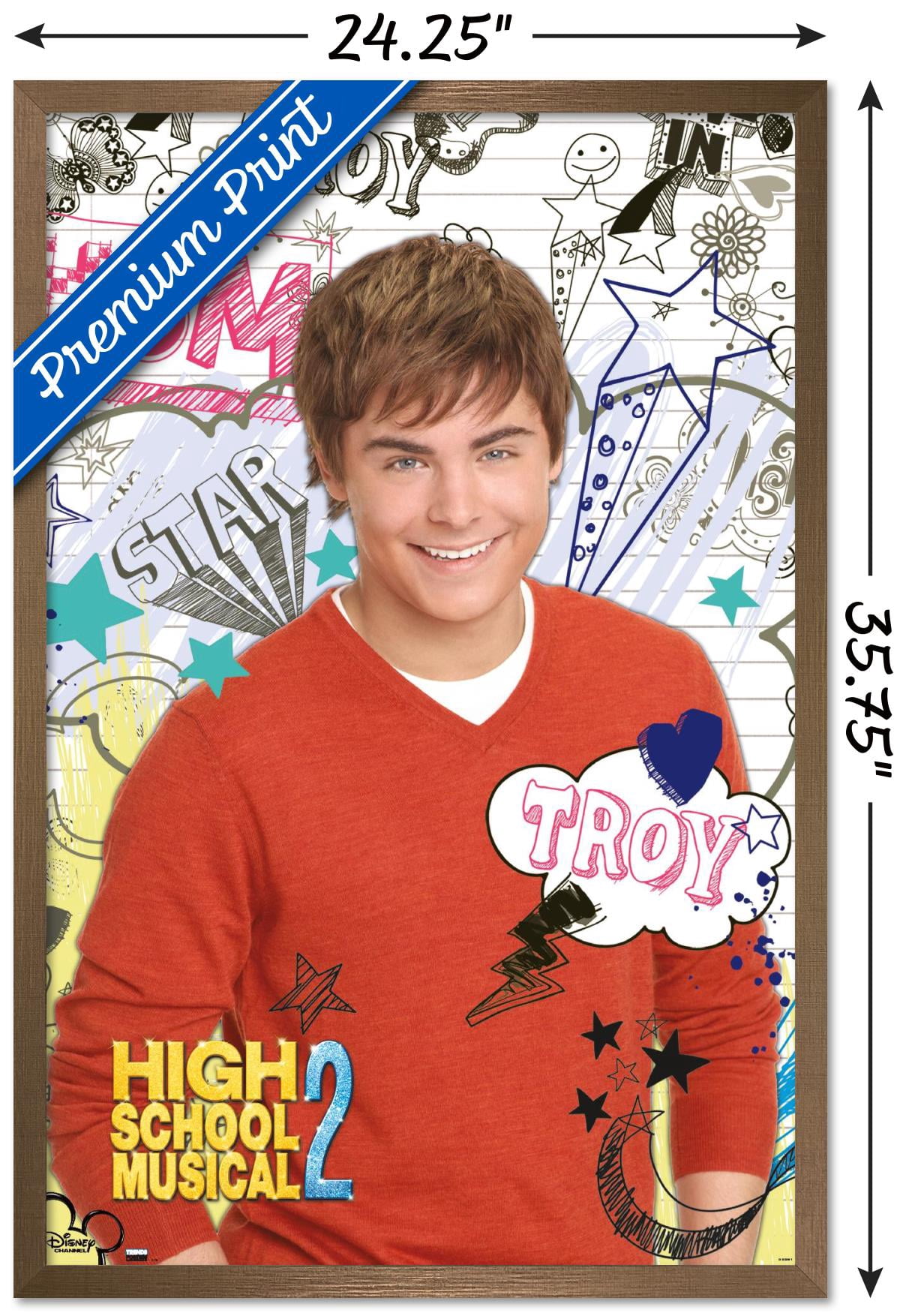 High School Musical 2 - Troy Wall Poster, 22.375" x 34" Framed