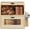 Wood Color, variant on Roll Top Bread Box for Kitchen Countertop, Keep Fresh Longer, Easy to Maintenance, Double Layer Vintage Wooden Breadbox with Window for Homemade Bread, Sandwich Loaves, Baked Goods (Retro Brown)