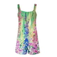 thumbnail image 5 of Amzcrzy Jumpsuits for Women Casual Summer Floral Shorts Overalls Jumpsuit Button Up Comfy Rompers Sleeveless Jumpers with Pockets S-3XL, 5 of 5