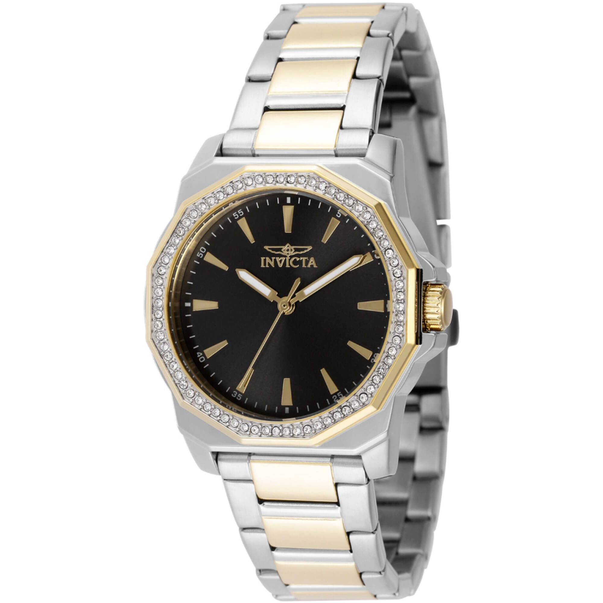 NEW✨ Invicta Wildflower Quartz Crystal Women’s Watch 32mm Gold Black Invicta Watch Wildflower 46346 - Official Invicta Store  main image 2