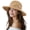 Hemp Rope Buckle - Khaki, variant on Beach Sun Straw Hats for Women, UPF 50+ UV Sun Protection Wide Brim Summer Straw Hat Foldable Packable Roll up Cap