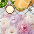 thumbnail image 3 of Amarainy Floral Peony Design Linen Table Mats Set of 4 for Home Kitchen Table Decor 12x18 inch, 3 of 5
