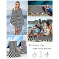 thumbnail image 5 of Black White Plaid Beach Towels Oversized Super Absorbent, Modern Buffalo Check Gingham Art Lightweight Bath Towel Quick Dry Sets For Bathroom/Pool/Rv Camping/Beach Play/Gym Room/Picnic 30"x60", 5 of 8