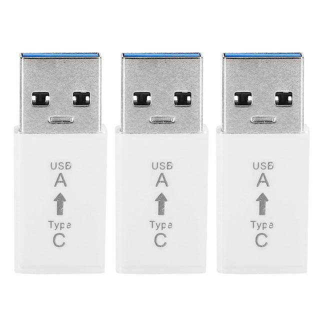 piezas USB 3.0 macho a tipo C hembra adaptador conector convertidor electrónico universal (blanco)