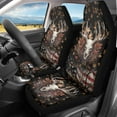 thumbnail image 2 of Yuyamidu Deer Car Seat Covers for Men Women USA Flag Patriotic Auto Front Seats Covers Car Accessories Set Fits for SUV, Sedan, Truck, 2 of 6