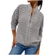 thumbnail image 2 of Chaqueta y abrigo informal de manga larga sin capucha para mujer, de punto hueco, con cremallera y manga larga, blusa para mujer, 2 of 6