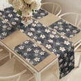 thumbnail image 2 of Ambesonne Sakura Table Runner & Placemats, Continuous Cherry Blossom, Placemat 4 pcs + Runner 14"x72", Dark Grey Blush, 2 of 2