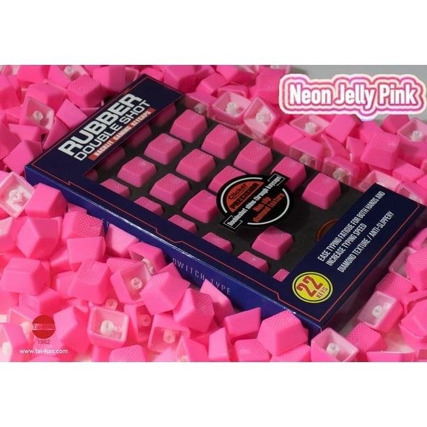 Tai Hao Rubber Keycaps 22 Keys Backlit Neon Jelly Pink Walmart Com Walmart Com