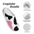 thumbnail image 5 of Daiia Cow Spots Print Women’s Fuzzy Slippers Memory Foam Lightweight House Shoes Cozy Loafer Flannel House Shoes-42/43, 5 of 7