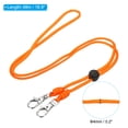thumbnail image 2 of Unique Bargains Lanière de Cou avec 2 Crochets Pivotants Lanières de Badge Sangle Réglable Porte-Clés Orange, 2 of 7