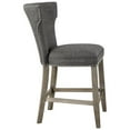 thumbnail image 3 of Bowery Hill 25" Upholstered Counter Stool in Charcoal and Gray, 3 of 7
