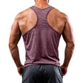 thumbnail image 3 of Dresfit Men's Shirts Scoop Neck Sleeveless Beach Tank Tops 2026 Summer Knit Workout Loungewear Relaxed Fit Slim Fit Plus Size Undershirts Men Red XL, 3 of 3