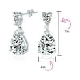 thumbnail image 4 of Bling Jewelry Womens Elegant Bridal Dangle Chandelier Earrings with Cubic Zirconia Teardrop Pears, 4 of 5