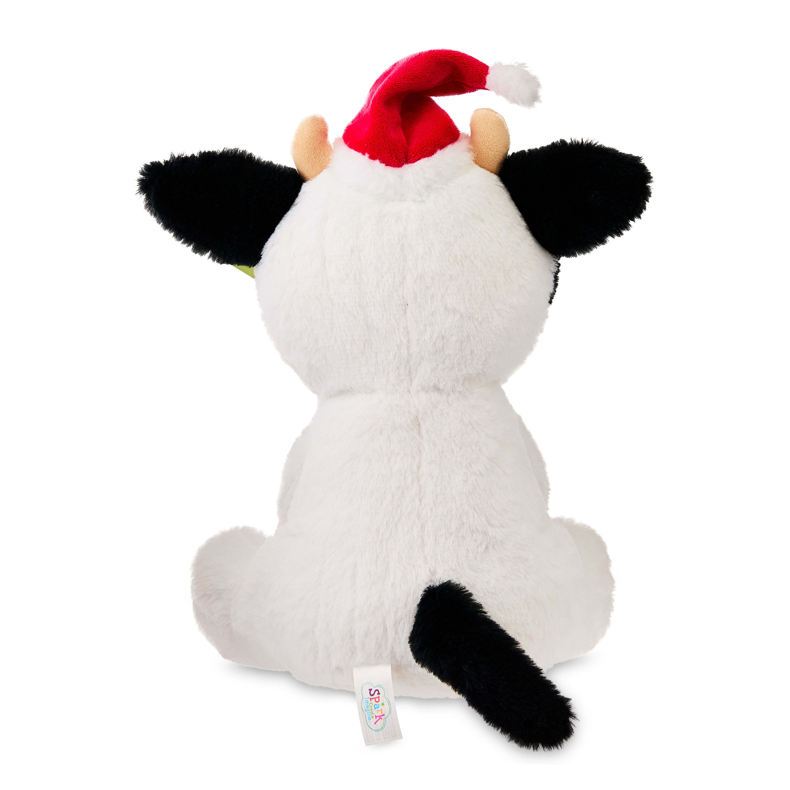 Spark.Create.Imagine. Holiday Cow Baby Plush Toy, White, 12.5"