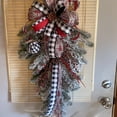 thumbnail image 3 of Northlight 30" Unlit Canadian Pine Artificial Christmas Teardrop Door Swag, 3 of 3