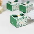 thumbnail image 5 of 25 Green Monstera Leaf Print Favor Gift Boxes Satin Ribbon Bow Party Decorations, 5 of 6
