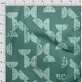 thumbnail image 4 of oneOone Silk Tabby Dark Teal Green Fabric Geometric Half Circle Quilting Supplies Print Sewing Fabric By The Yard 42 Inch Wide, 4 of 4