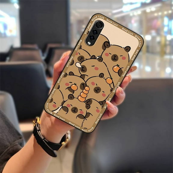 KDY-Phone Case For LG Velvet 4G/5G, Cute Silicone Graffiti Anti-knock Full wrap Protective Back Cover Anti-dust TPU Cartoon Shockproof Fashion Design Dirt-resistant Waterproof Soft case